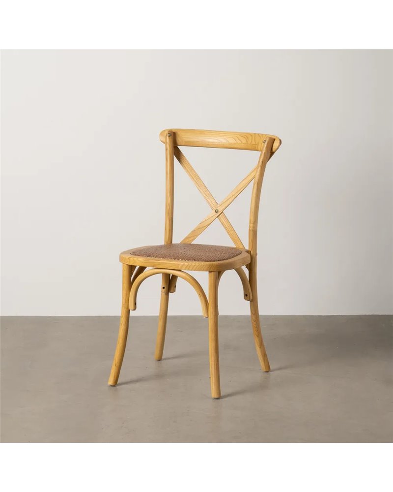 SILLA ASPAS NATURAL MADERA 50 X 56 X 87 CM