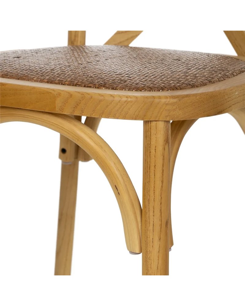 SILLA ASPAS NATURAL MADERA 50 X 56 X 87 CM