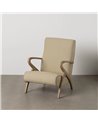 SILLÓN NATURAL-BEIGE TEJIDO-MADERA 57 X 55 X 85 CM