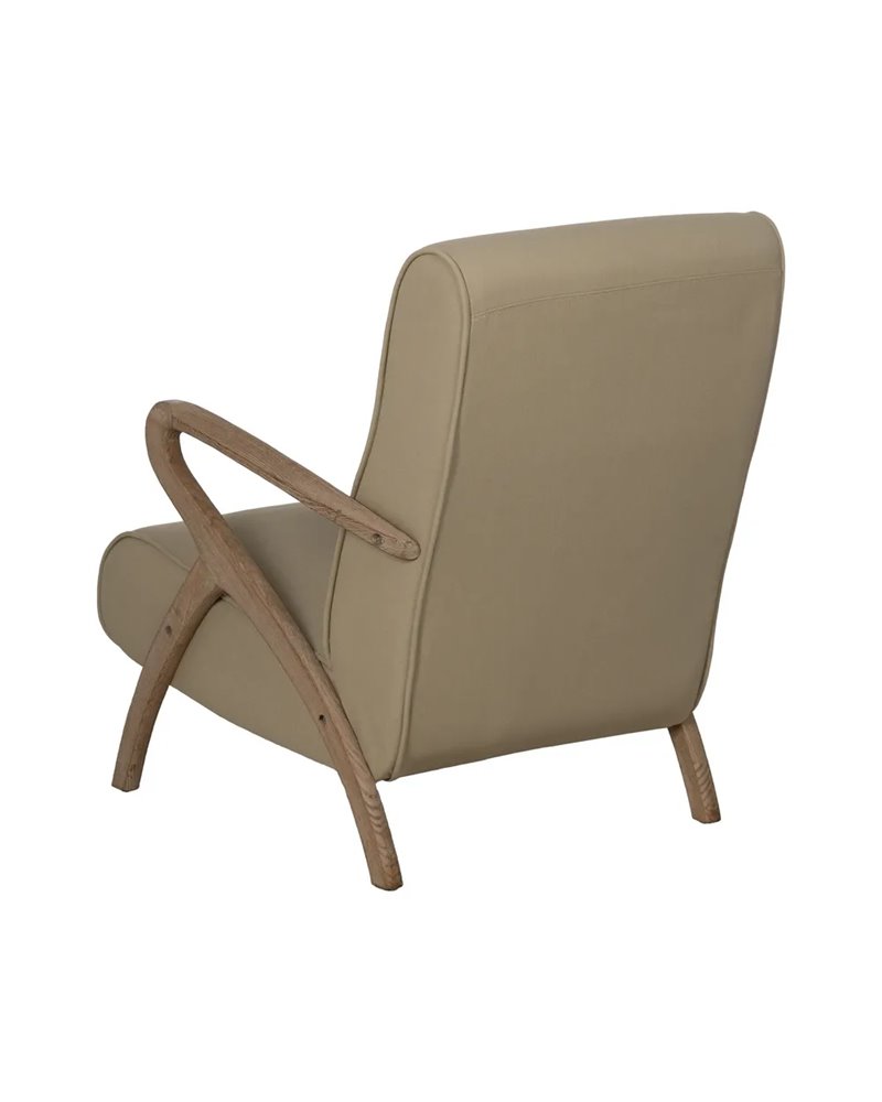SILLÓN NATURAL-BEIGE TEJIDO-MADERA 57 X 55 X 85 CM