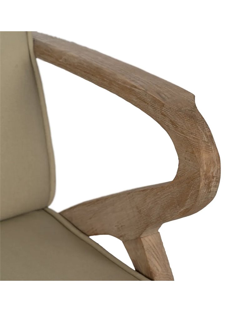 SILLÓN NATURAL-BEIGE TEJIDO-MADERA 57 X 55 X 85 CM