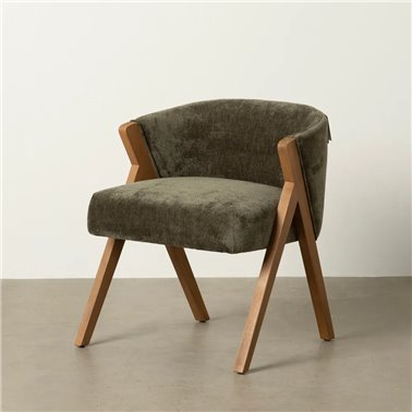 SILLA VERDE MADERA DE ABEDUL SALÓN 58 X 59,50 X 68,50 CM