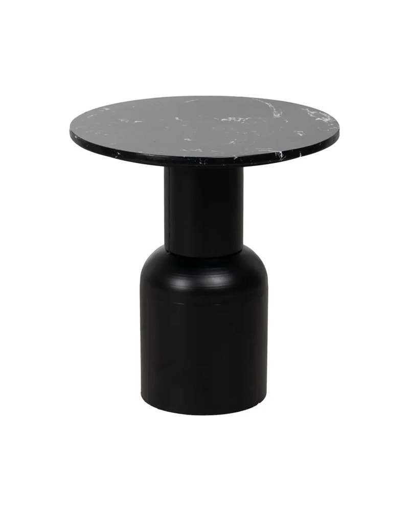 MESITA NEGRO METAL-MÁRMOL 45 X 45 X 46 CM