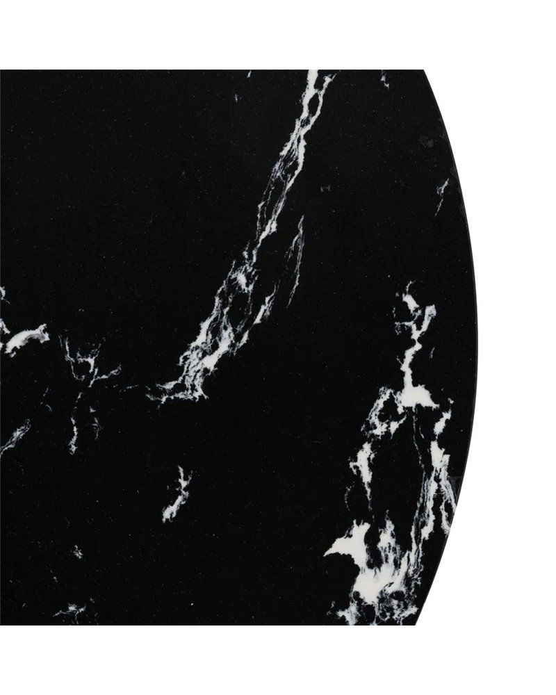 MESITA NEGRO METAL-MÁRMOL 45 X 45 X 46 CM