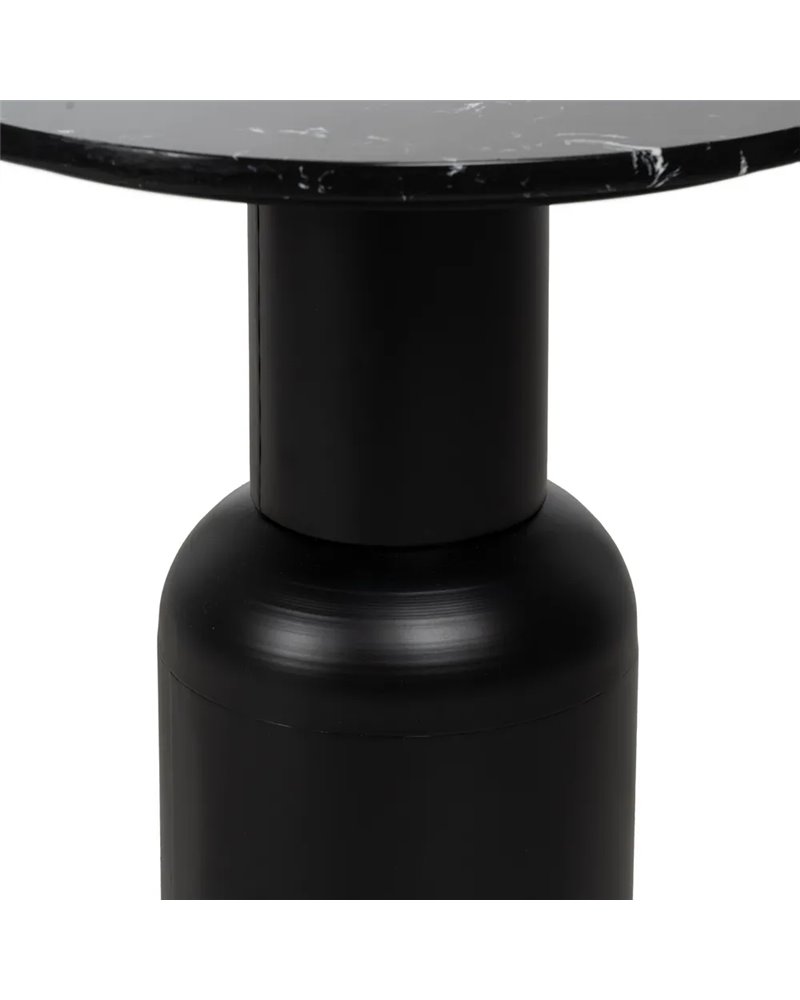 MESITA NEGRO METAL-MÁRMOL 45 X 45 X 46 CM