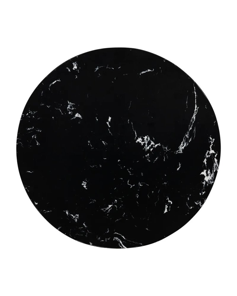 MESITA NEGRO METAL-MÁRMOL 45 X 45 X 46 CM