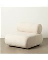 SILLÓN BLANCO ROTO MADERA DE ABEDUL 63 X 90 X 75 CM