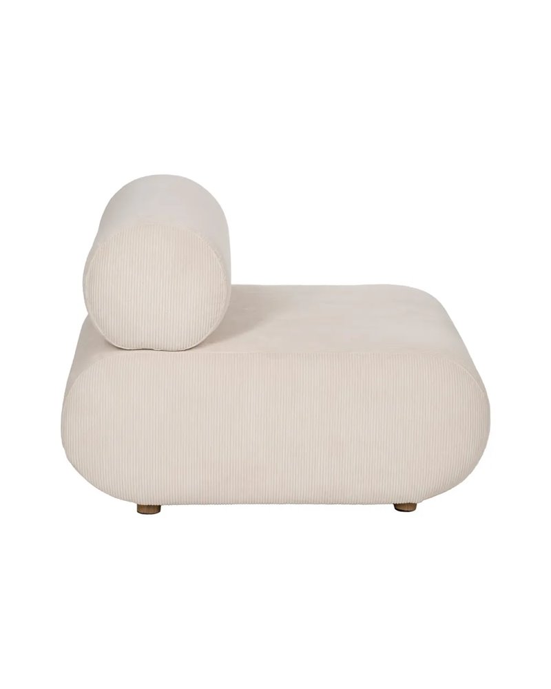 SILLÓN BLANCO ROTO MADERA DE ABEDUL 63 X 90 X 75 CM