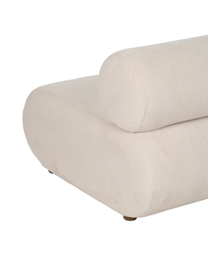 SILLÓN BLANCO ROTO MADERA DE ABEDUL 63 X 90 X 75 CM