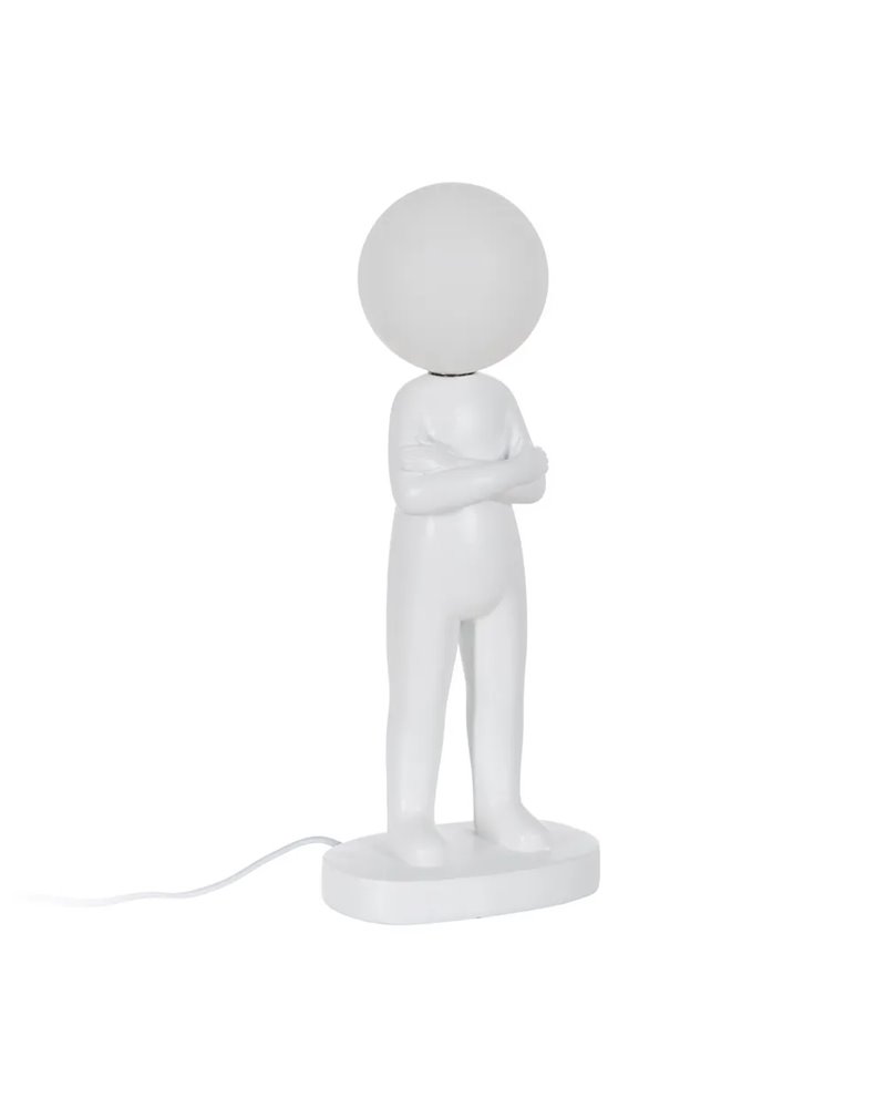 LÁMPARA MESA FIGURA BLANCO RESINA 18,50 X 14 X 45 CM