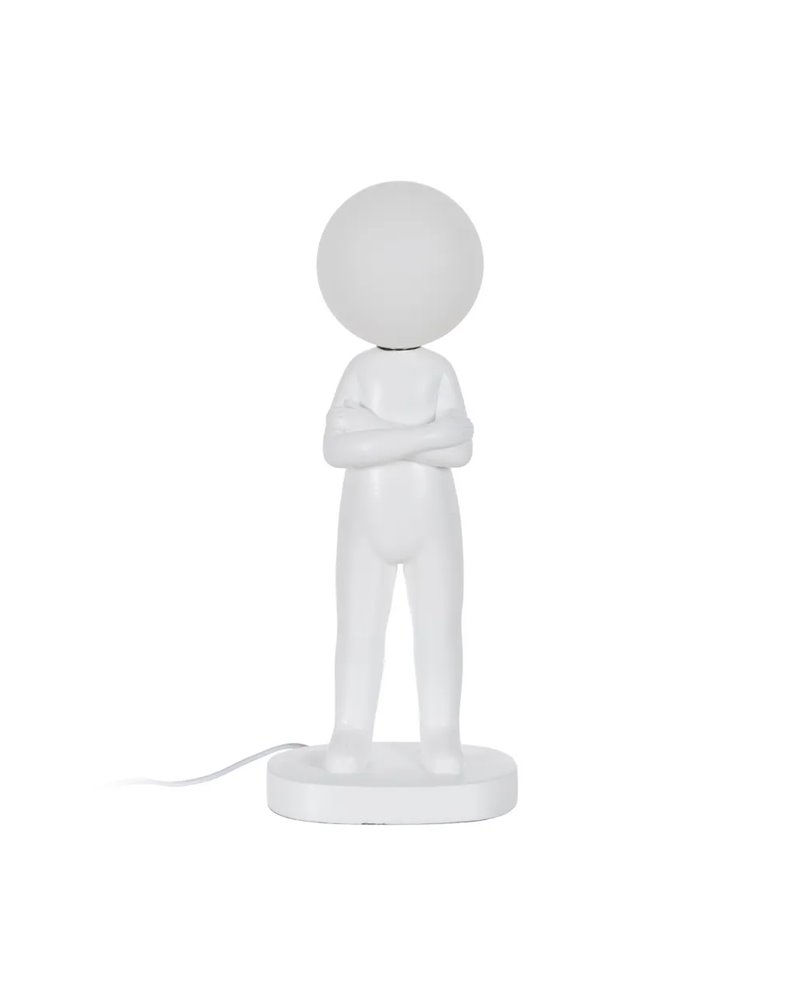 LÁMPARA MESA FIGURA BLANCO RESINA 18,50 X 14 X 45 CM