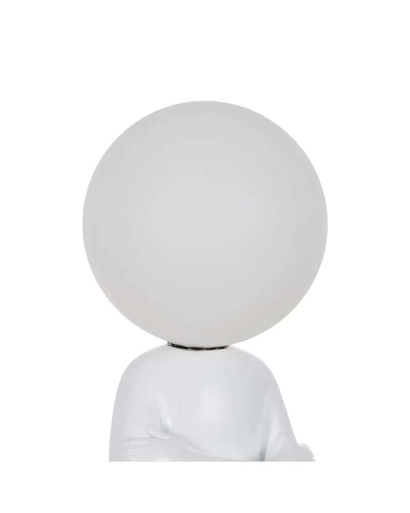 LÁMPARA MESA FIGURA BLANCO RESINA 18,50 X 14 X 45 CM