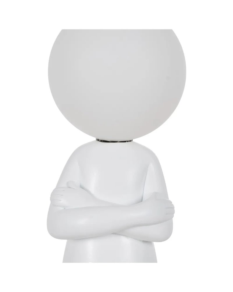 LÁMPARA MESA FIGURA BLANCO RESINA 18,50 X 14 X 45 CM