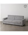SOFÁ-CAMA GRIS MADERA DECORACIÓN 216 X 85 X 85 CM