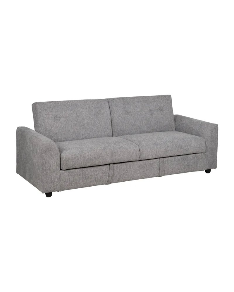 SOFÁ-CAMA GRIS MADERA DECORACIÓN 216 X 85 X 85 CM