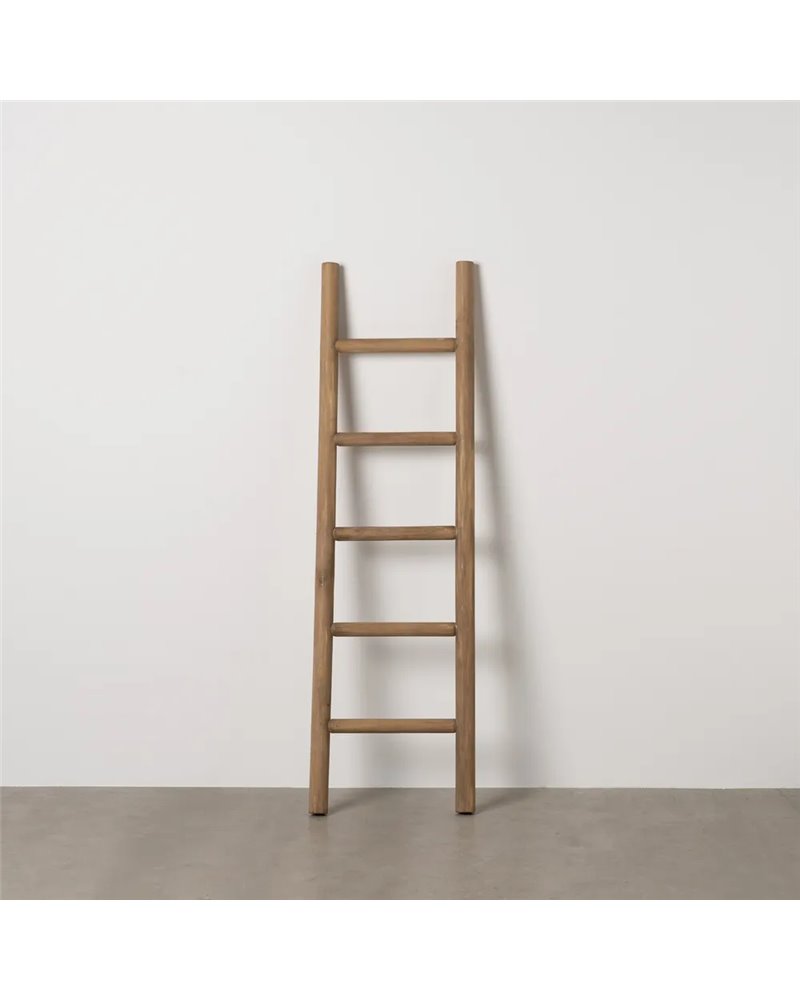 ESCALERA NATURAL MADERA DECORACIÓN 45 X 5 X 150 CM