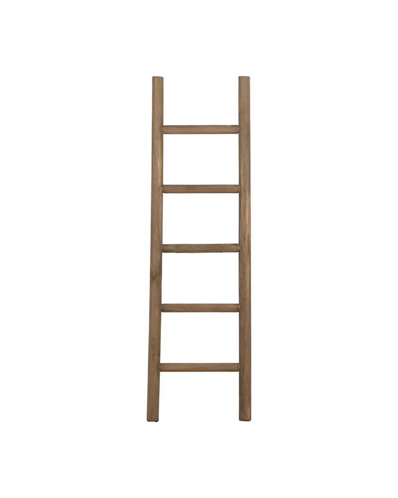 ESCALERA NATURAL MADERA DECORACIÓN 45 X 5 X 150 CM