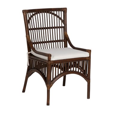SILLA MARRÓN FIBRA NATURAL SALÓN 57 X 57 X 90 CM
