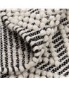 ALFOMBRA BLANCO-NEGRO TEJIDO DECORACIÓN 160 X 230 CM