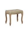 BANQUETA NATURAL-BEIGE TEJIDO-MADERA 50 X 36 X 47 CM