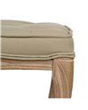 BANQUETA NATURAL-BEIGE TEJIDO-MADERA 50 X 36 X 47 CM