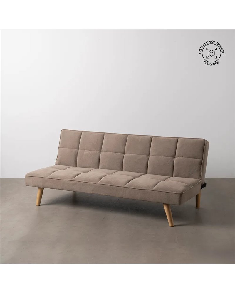 SOFÁ-CAMA BEIGE MADERA DECORACIÓN 175 X 84 X 73 CMSOFÁ-CAMA BEIGE MADERA DECORACIÓN 175 X 84 X 73 CM