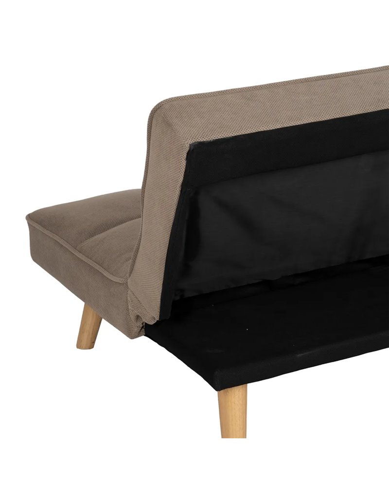 SOFÁ-CAMA BEIGE MADERA DECORACIÓN 175 X 84 X 73 CMSOFÁ-CAMA BEIGE MADERA DECORACIÓN 175 X 84 X 73 CM