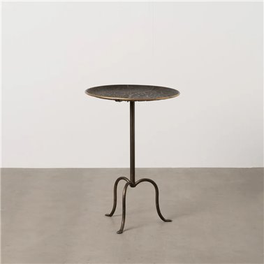 MESITA ORO VIEJO METAL 43 X 43 X 62 CM