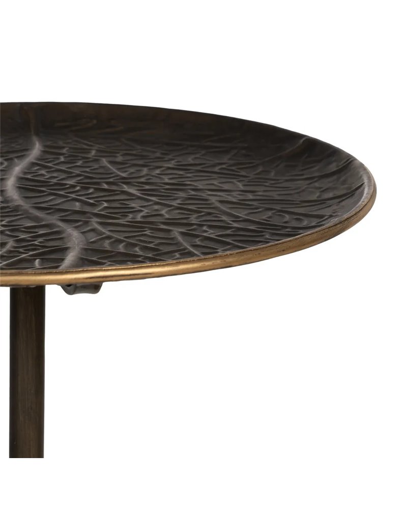 MESITA ORO VIEJO METAL 43 X 43 X 62 CM