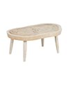 MESA CENTRO BLANCO ROZADO MADERA DE SUAR 100 X 70 X 45 CM