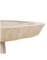 MESA CENTRO BLANCO ROZADO MADERA DE SUAR 100 X 70 X 45 CM