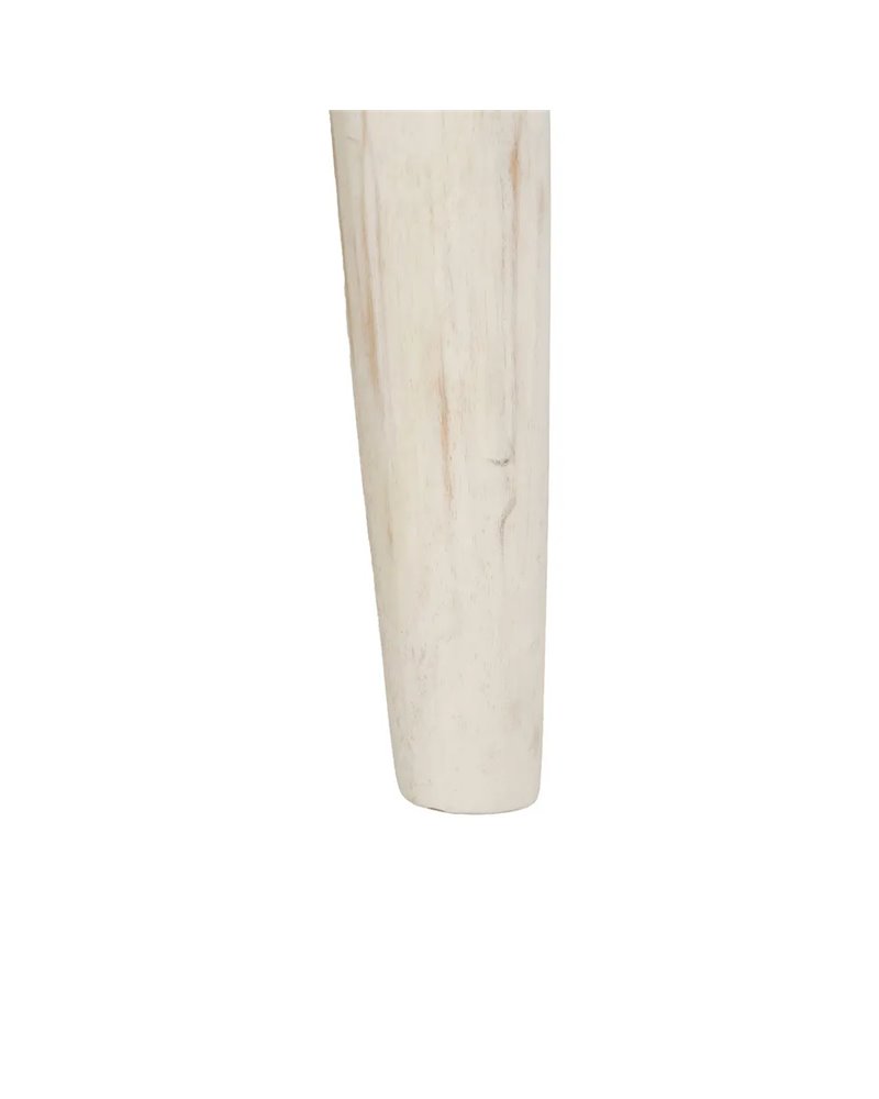 MESA CENTRO BLANCO ROZADO MADERA DE SUAR 100 X 70 X 45 CM