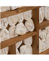MURAL PARED FIGURAS MARRÓN MADERA 144 X 94 X 6 CM