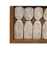 MURAL PARED FIGURAS MARRÓN MADERA 144 X 94 X 6 CM