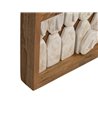 MURAL PARED FIGURAS MARRÓN MADERA 144 X 94 X 6 CM