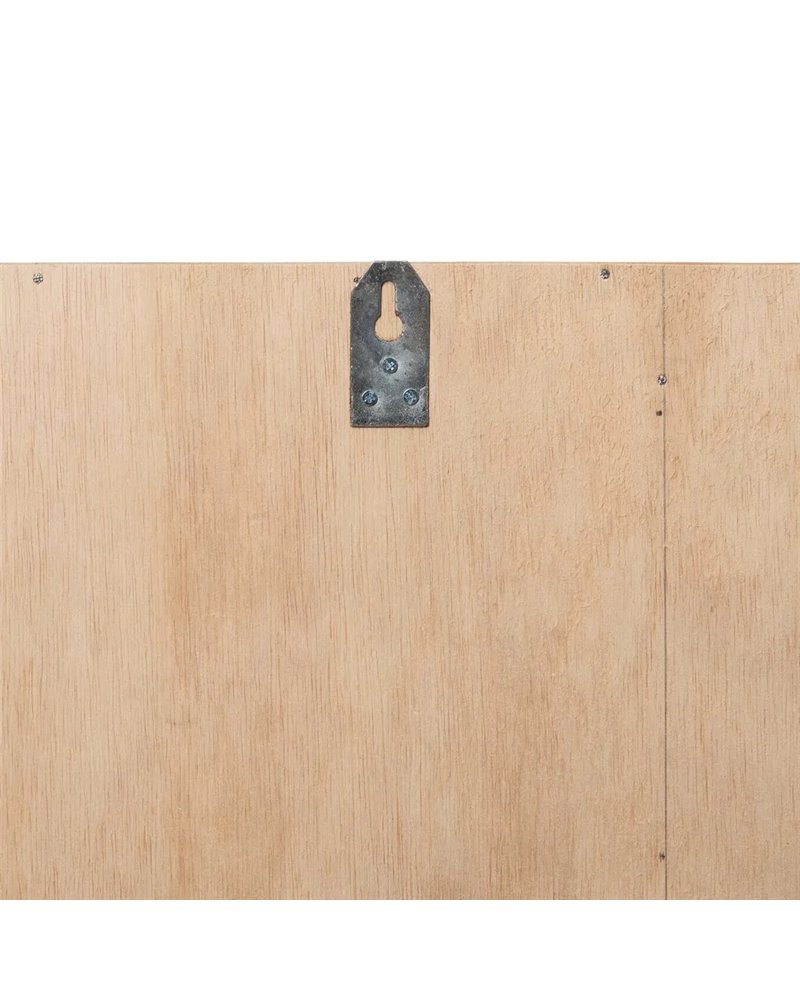 MURAL PARED FIGURAS MARRÓN MADERA 144 X 94 X 6 CM