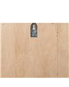 MURAL PARED FIGURAS MARRÓN MADERA 144 X 94 X 6 CM