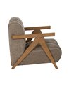 SILLÓN TAUPE MADERA DE ABEDUL SALÓN 76,50 X 87 X 72,50 CM
