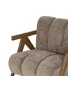 SILLÓN TAUPE MADERA DE ABEDUL SALÓN 76,50 X 87 X 72,50 CM