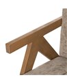 SILLÓN TAUPE MADERA DE ABEDUL SALÓN 76,50 X 87 X 72,50 CM