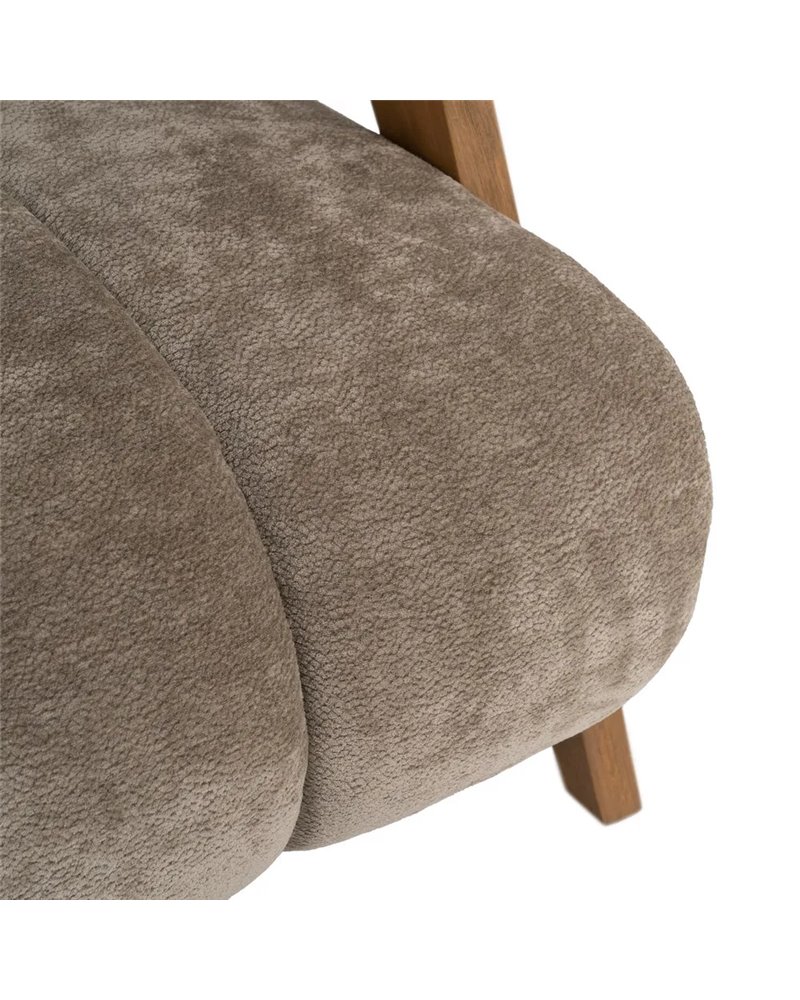 SILLÓN TAUPE MADERA DE ABEDUL SALÓN 76,50 X 87 X 72,50 CM