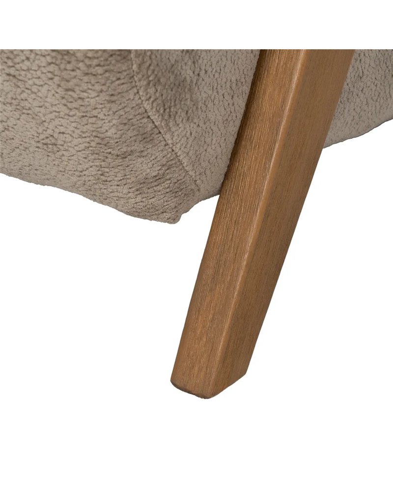 SILLÓN TAUPE MADERA DE ABEDUL SALÓN 76,50 X 87 X 72,50 CM