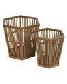 S/2 MACETEROS NATURAL BAMBÚ DECORACIÓN 39 X 34,50 X 35 CM