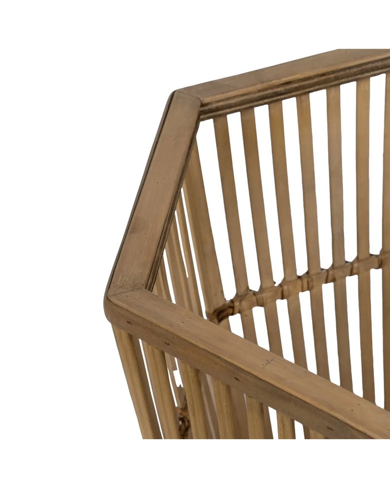S/2 MACETEROS NATURAL BAMBÚ DECORACIÓN 39 X 34,50 X 35 CM