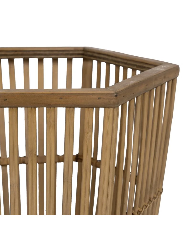S/2 MACETEROS NATURAL BAMBÚ DECORACIÓN 39 X 34,50 X 35 CM