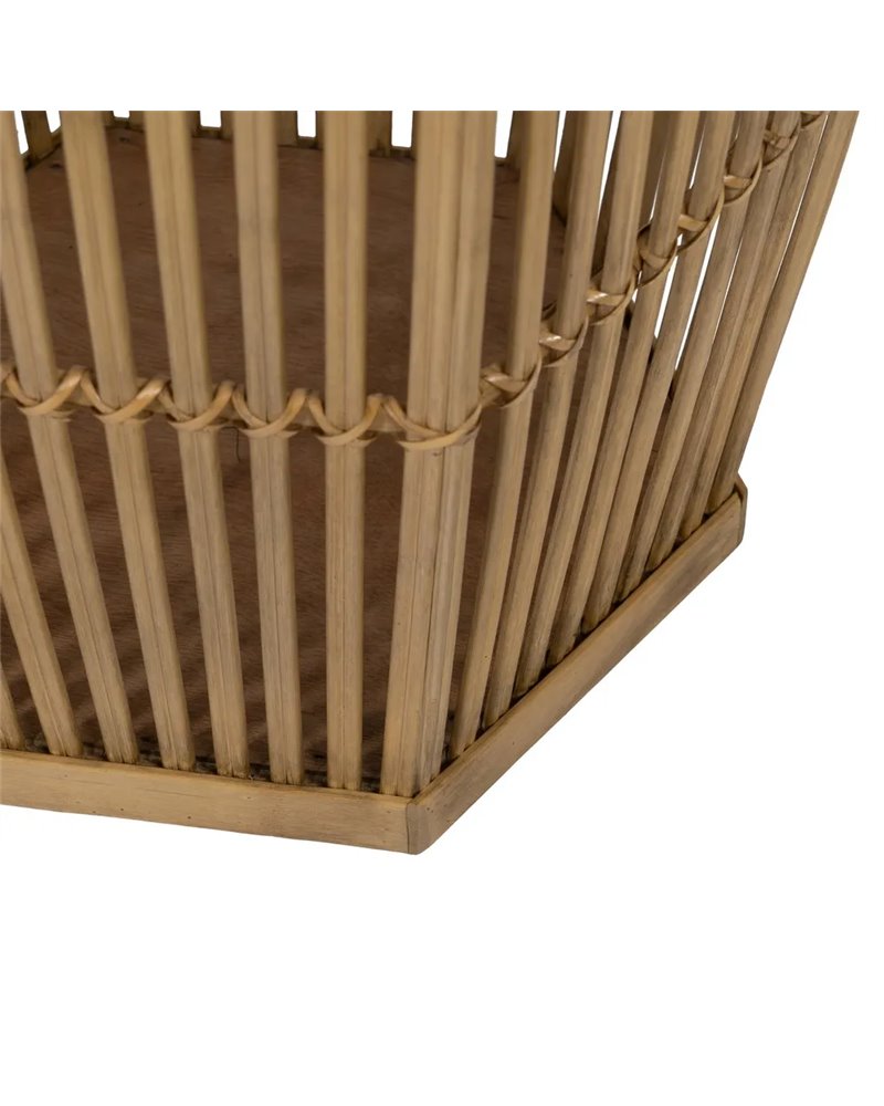 S/2 MACETEROS NATURAL BAMBÚ DECORACIÓN 39 X 34,50 X 35 CM