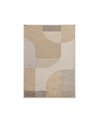ALFOMBRA GEOMÉTRICO CREMA VISCOSA 160 X 230 CM