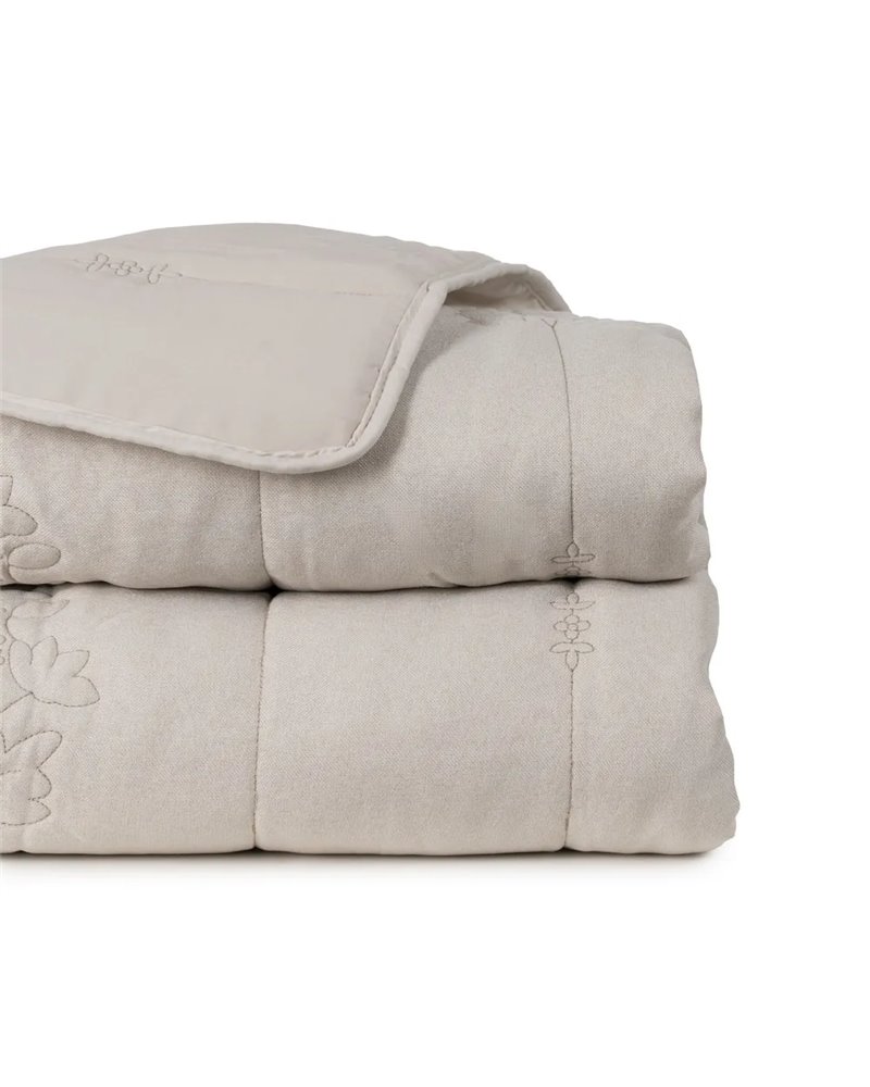 COLCHA BEIGE POLIESTER DORMITORIO 240 X 260 CM