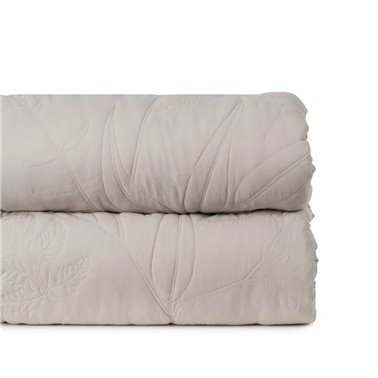 COLCHA BEIGE POLIESTER DORMITORIO 240 X 260 CM