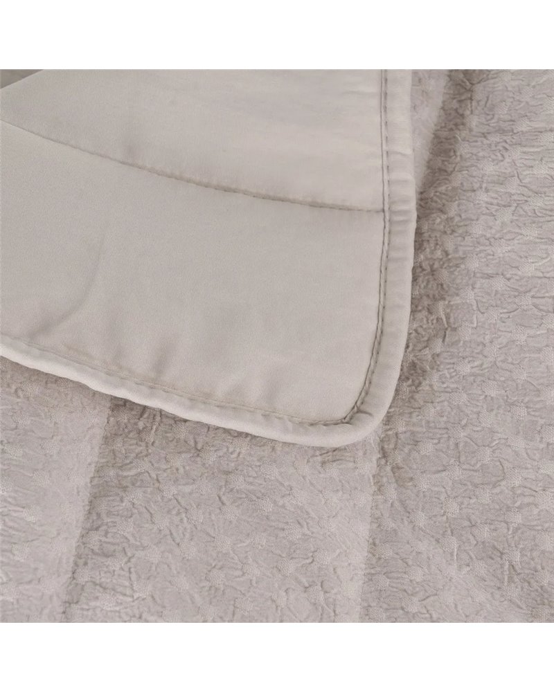 COLCHA BEIGE POLIESTER DORMITORIO 240 X 260 CM